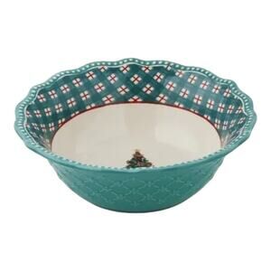 Pioneer Woman HOLIDAY CEREAL SALAD BOWL Wishful Winter Ceramic Christmas Tree